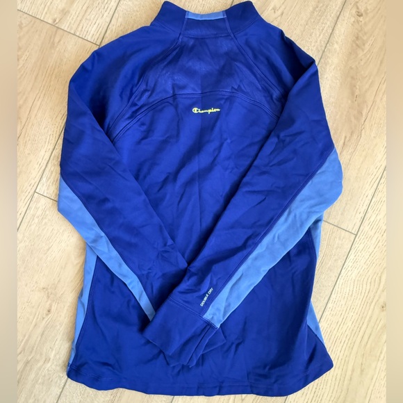 Champion Purple Double Dry Sweatshirt with Bright Yellow Accents - Picture 6 of 6